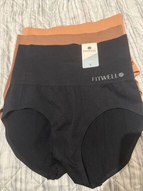 Seamless High-Waist Briefs - Black & Tan, Pack of 3